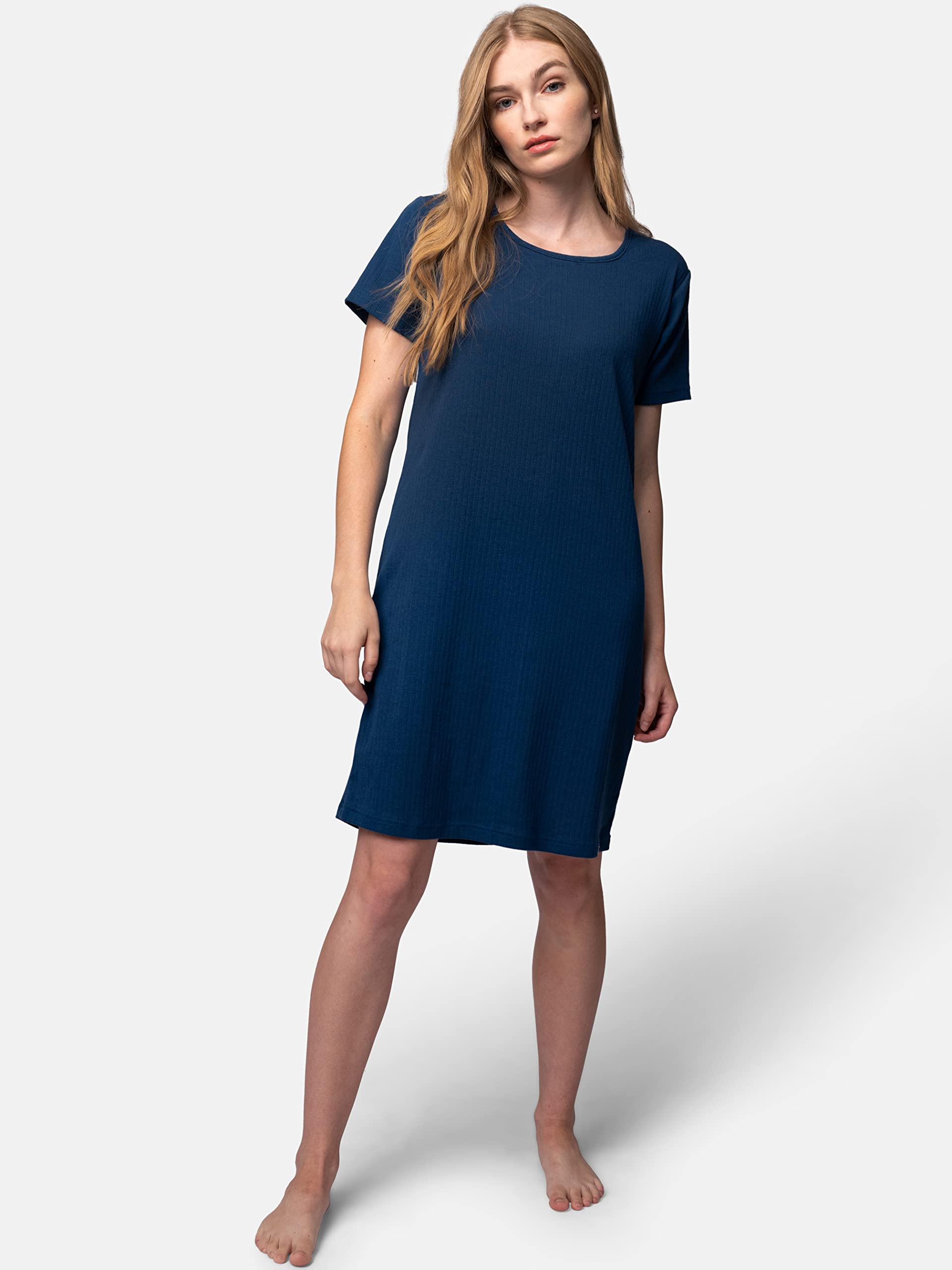 Maglietta da Notte in Derby-Rib, Certificata GOTS Camicia Donna