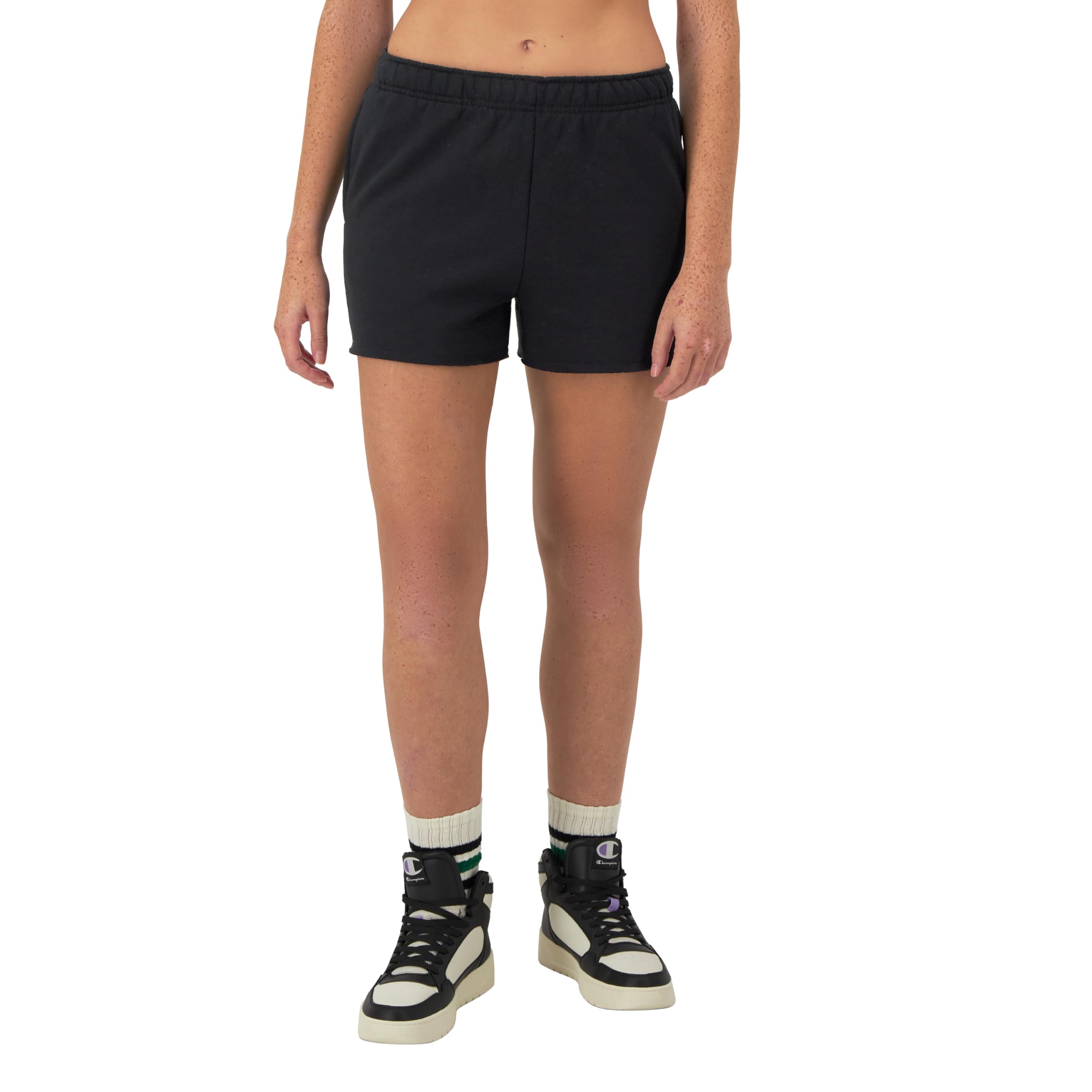 Champion Women'S Shorts, Powerblend, Fleece, Comfortable Fleece Shorts For Women, 3