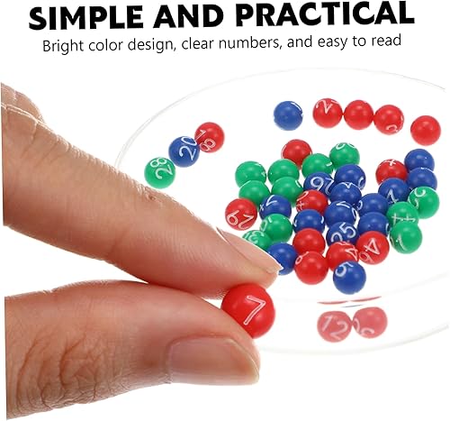 Miniatura 3 de Abaodam Rifas de bolas de máquina de 98 unidades, números de bingo, para niños, repuesto de bingo de pog lotería, juego de bingo, bolas de llamadas
