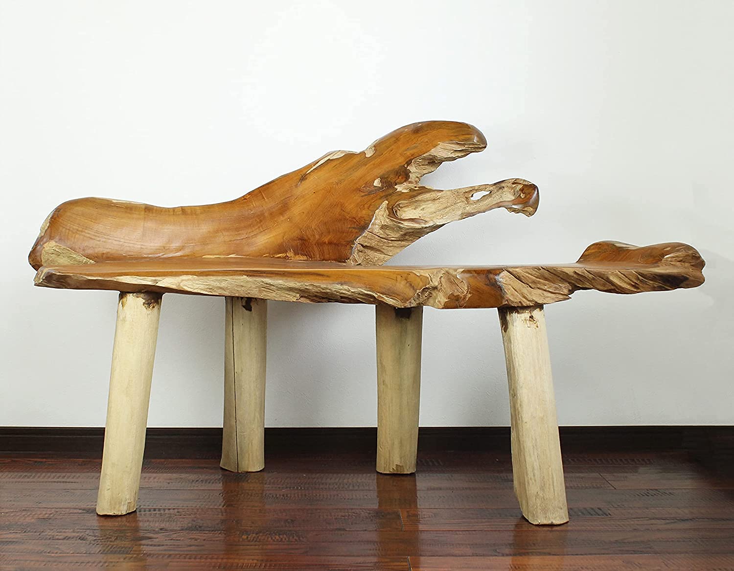 Amazon.co.jp: 天然木ベンチ ナチュラル 一点もの 木製 ダイニング