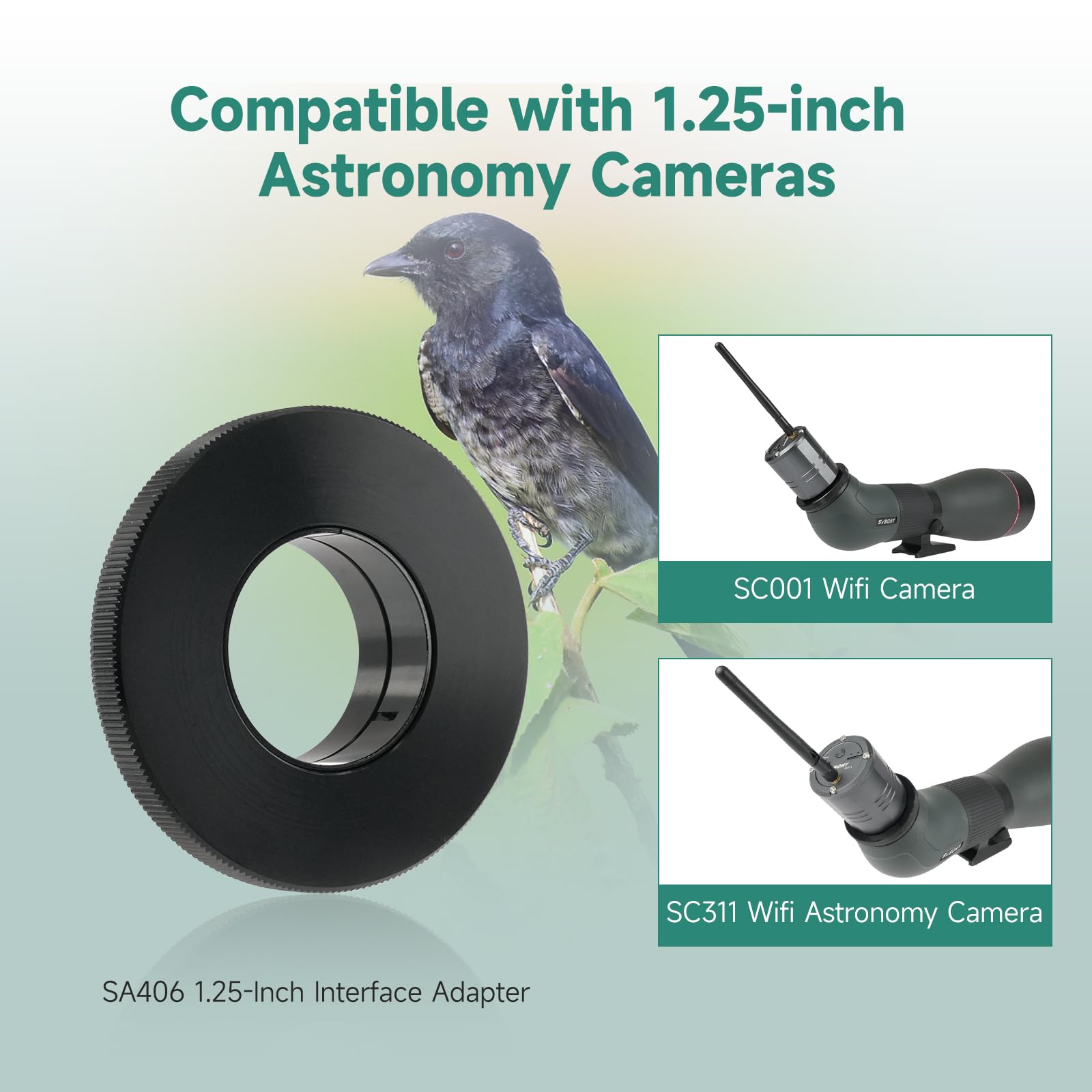 Svbony SA401 APO Spektiv 25-75x100 mm Apochromatisch Dual ED FMC mit WiFi Kamera Wasserdicht Vogelbeobachtung
