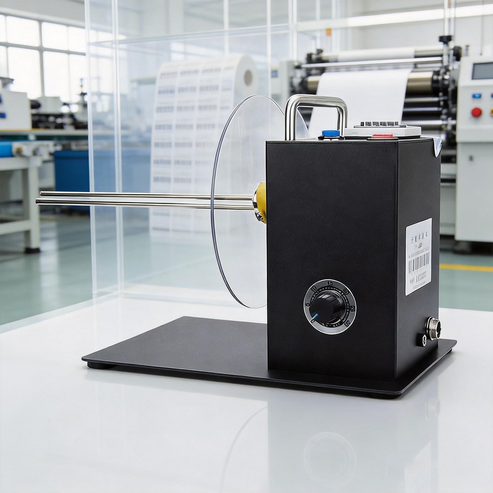 Lhqya Automatic Label Rewinder, Horizontal Rewinding Machine, With Counter, Bidirectional Rewinding, Multi-Mode Reset, Rewind Shaft Length: 239Mm, For Labels, Couplets, Ribbons