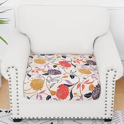Miniatura 5 de smiry Fundas de cojín para sofá estampadas, fundas elásticas de cojín de repuesto, fundas de cojín antideslizantes para asiento de sofá, fundas de