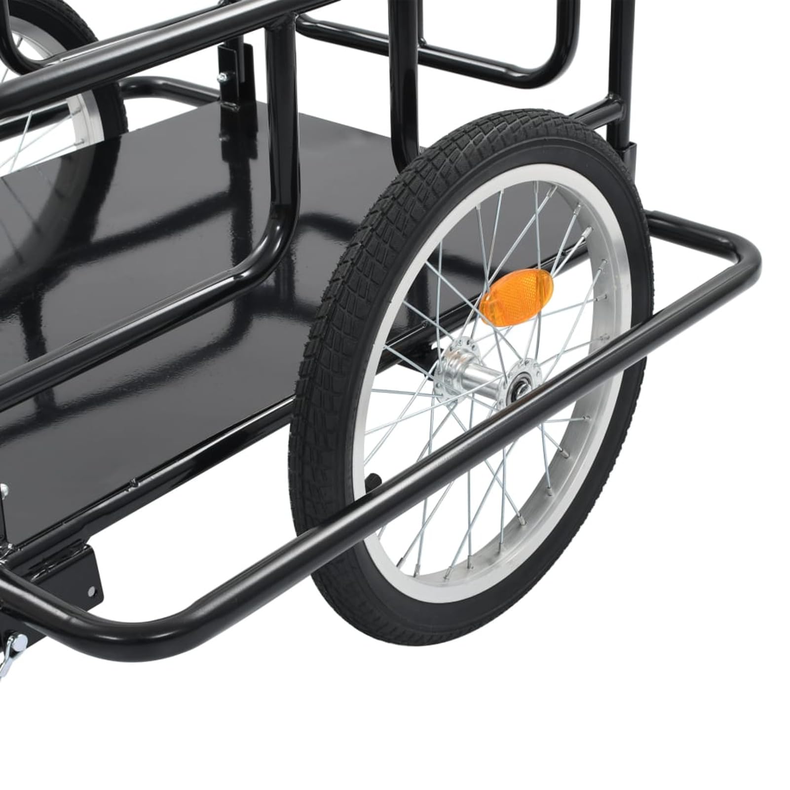 Remolque para Bicicletas Acero Negro 130x73x48,5 cm Remolque Bicicleta NiñOs Adaptador De Remolque De Bicicleta