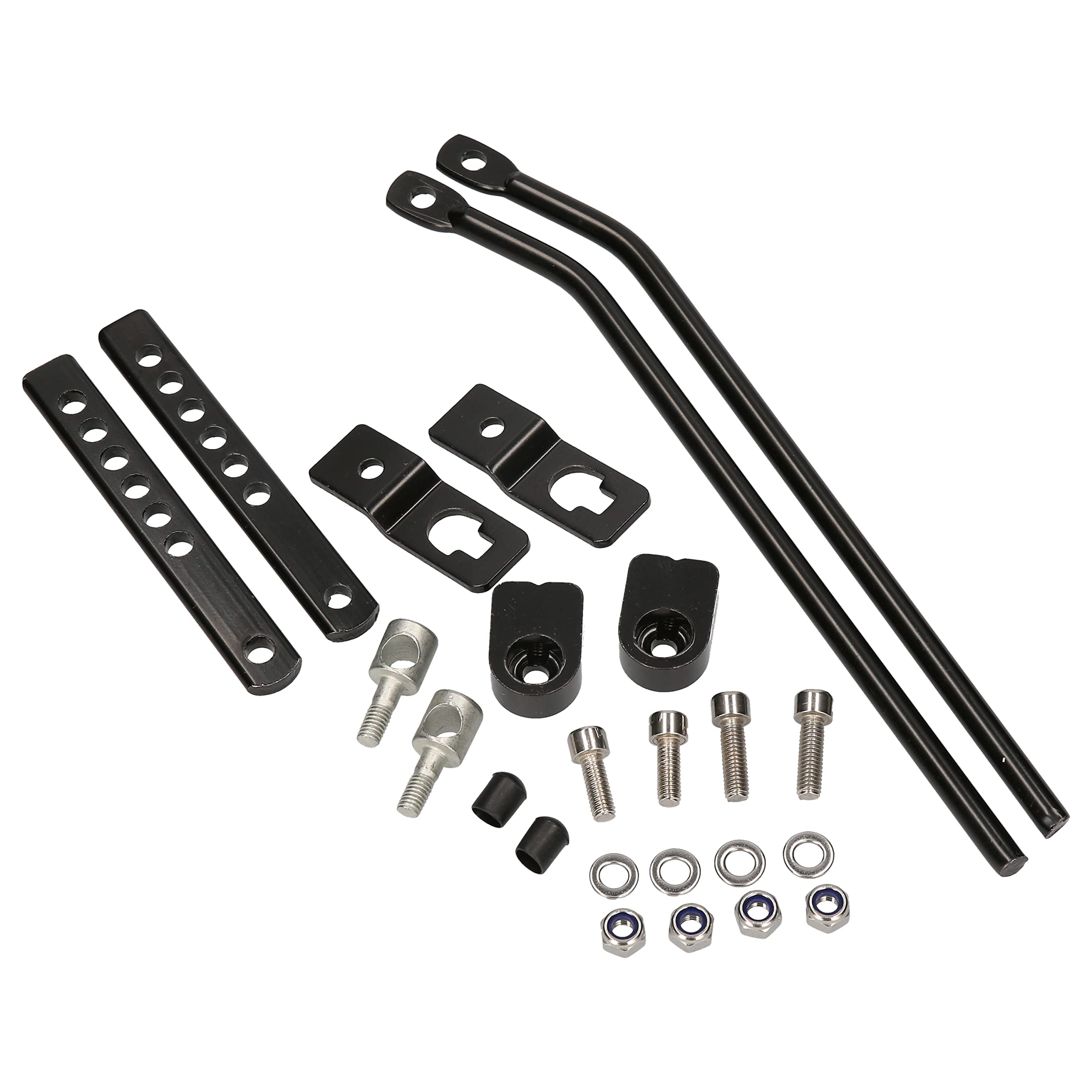 Portabatteria EBIKE52STD, acciaio massiccio, nero, 4 punti di montaggio, 431x156x68mm, E-Bike, bici elettrica, pedelec