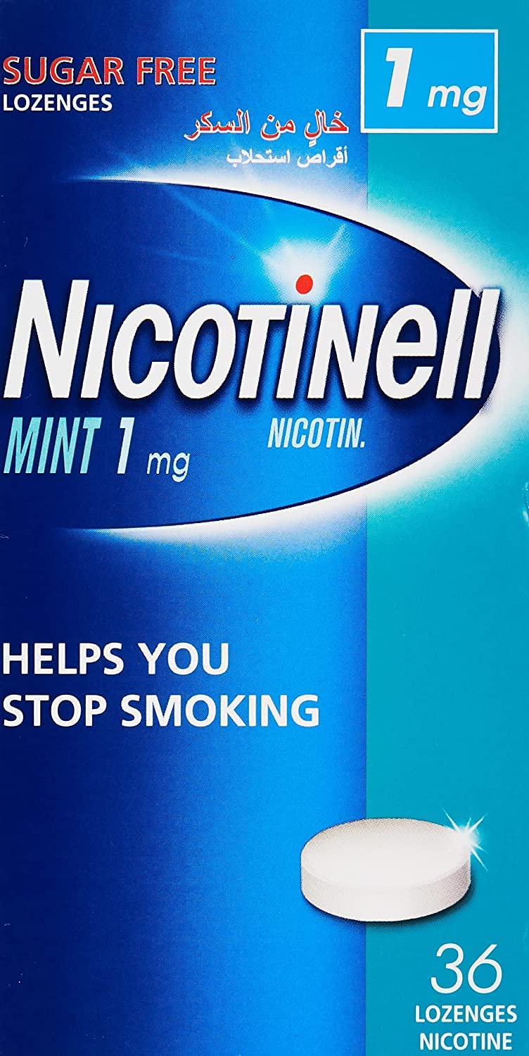 Nicotinell Lozenge Fresh Mint Flavour, Sugar Free, Stop Smoking Aids, 1 mg, 36 Pieces