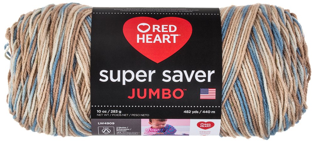 RED Heart Super Saver Jumbo Yarn, Mirage - Mirage - 1-Pack