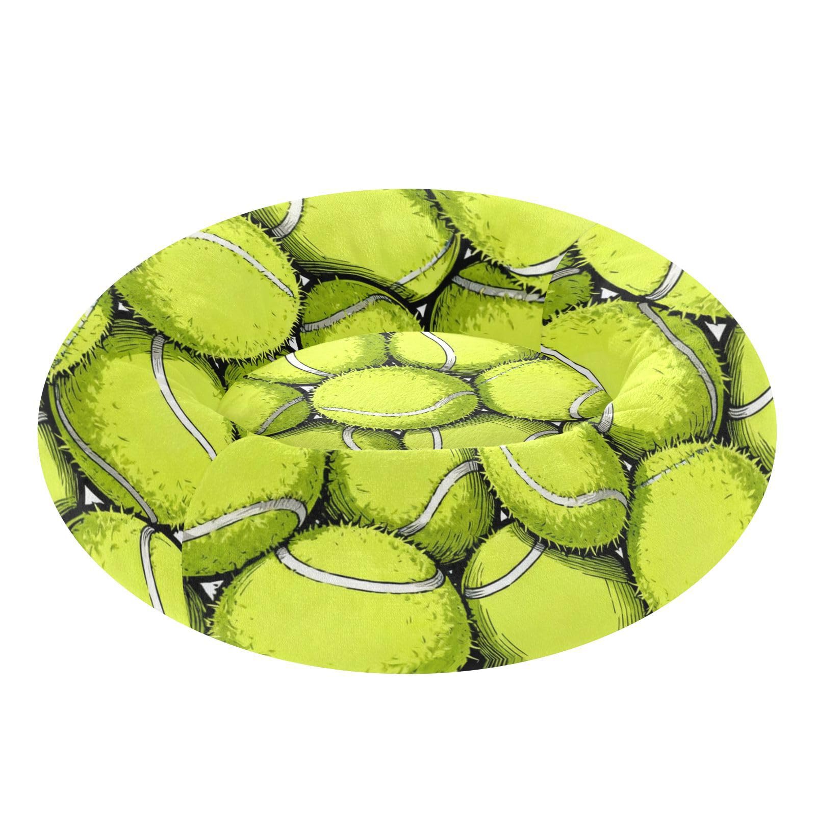 Lit pour chien stressé et anxieux Taille M motif tennis rigolo