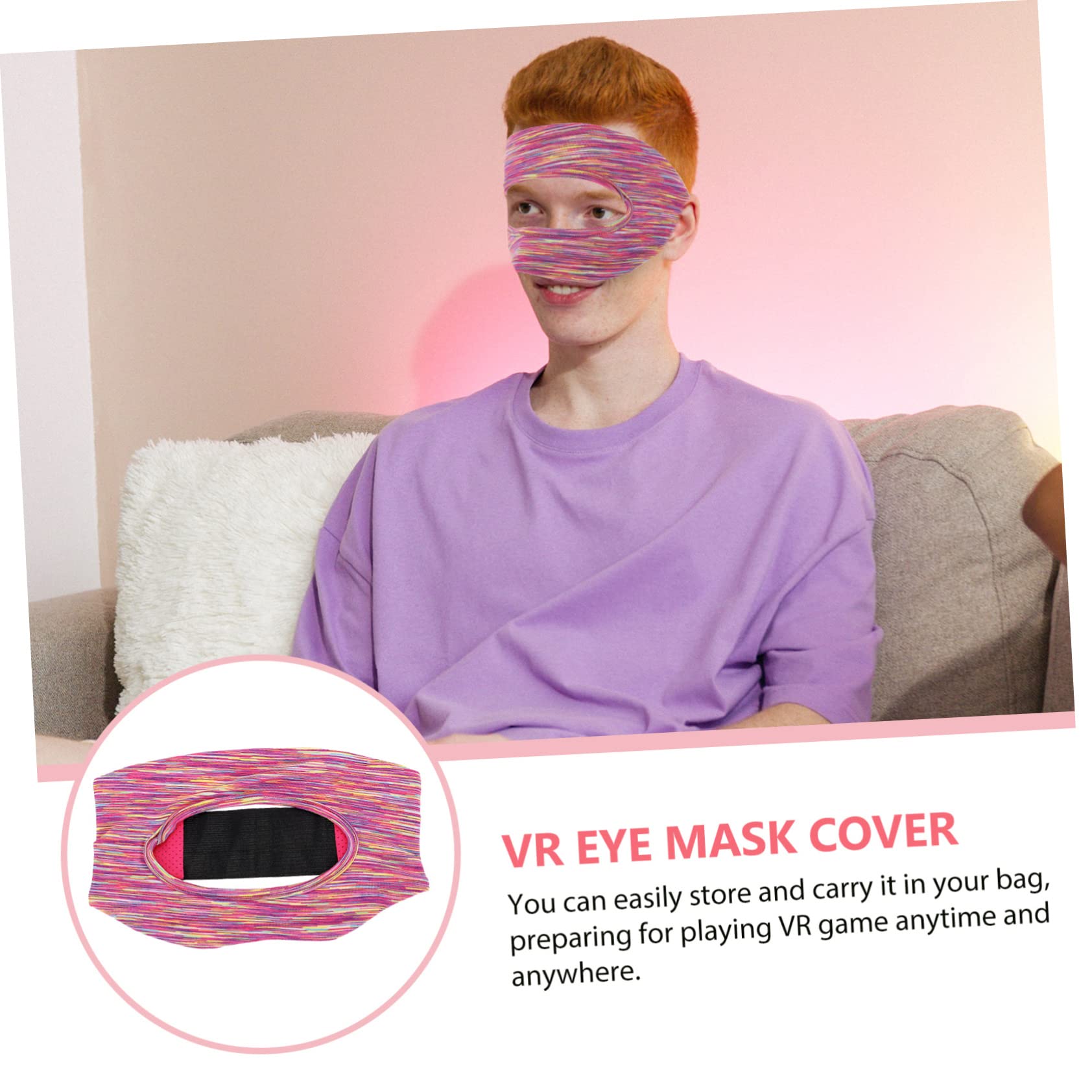 DOITOOL 5 Piezas Gafas de Realidad Virtual Band Venda Ojo Respirable Cubierta de Ojo para VR Accesorios VR Auriculares Cubierta del Ojo del Auricular VR Cubierta de la máscara VR Relleno