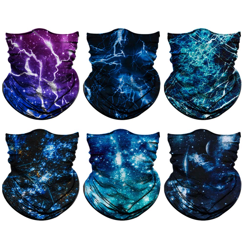 Venswell Neck Gaiter Face Mask Men Women,Seamless Bandana Rave Face Cover Scarf Mask,Balaclava,Headband, Head Wrap,Headwear