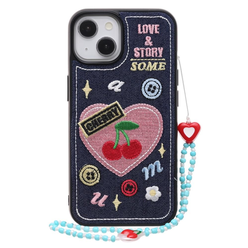 ●familiar 女の子とクマ刺繍 iPhoneケース13 ○familiar 女の子とクマ刺繍 iPhoneケース13 ○familiar 女の子とクマ