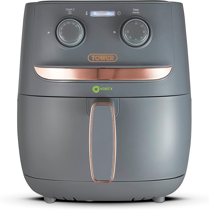 Tower, T17126GRY, Vortx Air Fryer with Manual Controls, 1500W, 3.8L