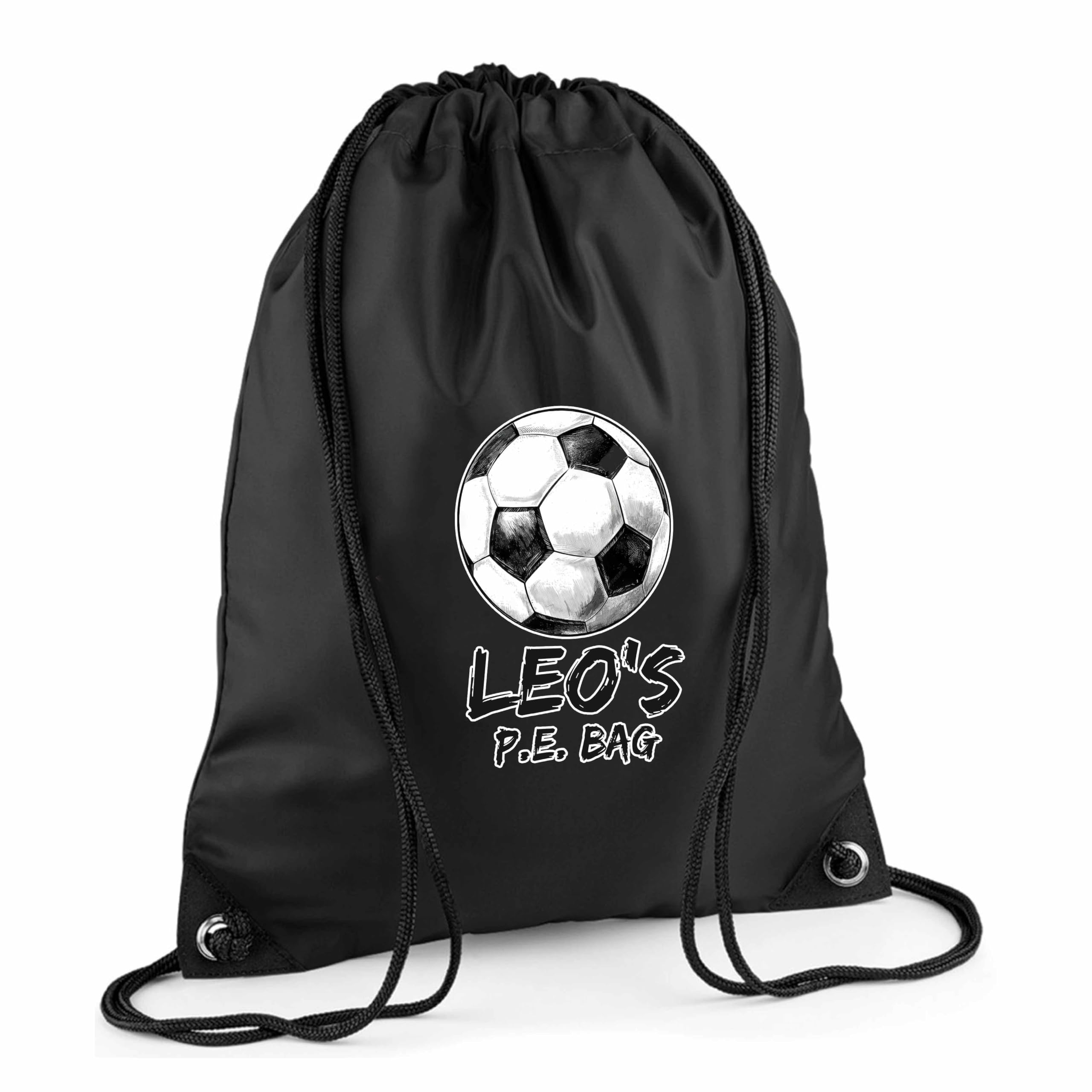 Personalised PE Kit & Football Bag: Football Drawstring School Bag for Kids - Girls & Boys PE Bag, Football Bags, and Kids Drawstring Bag Style 3