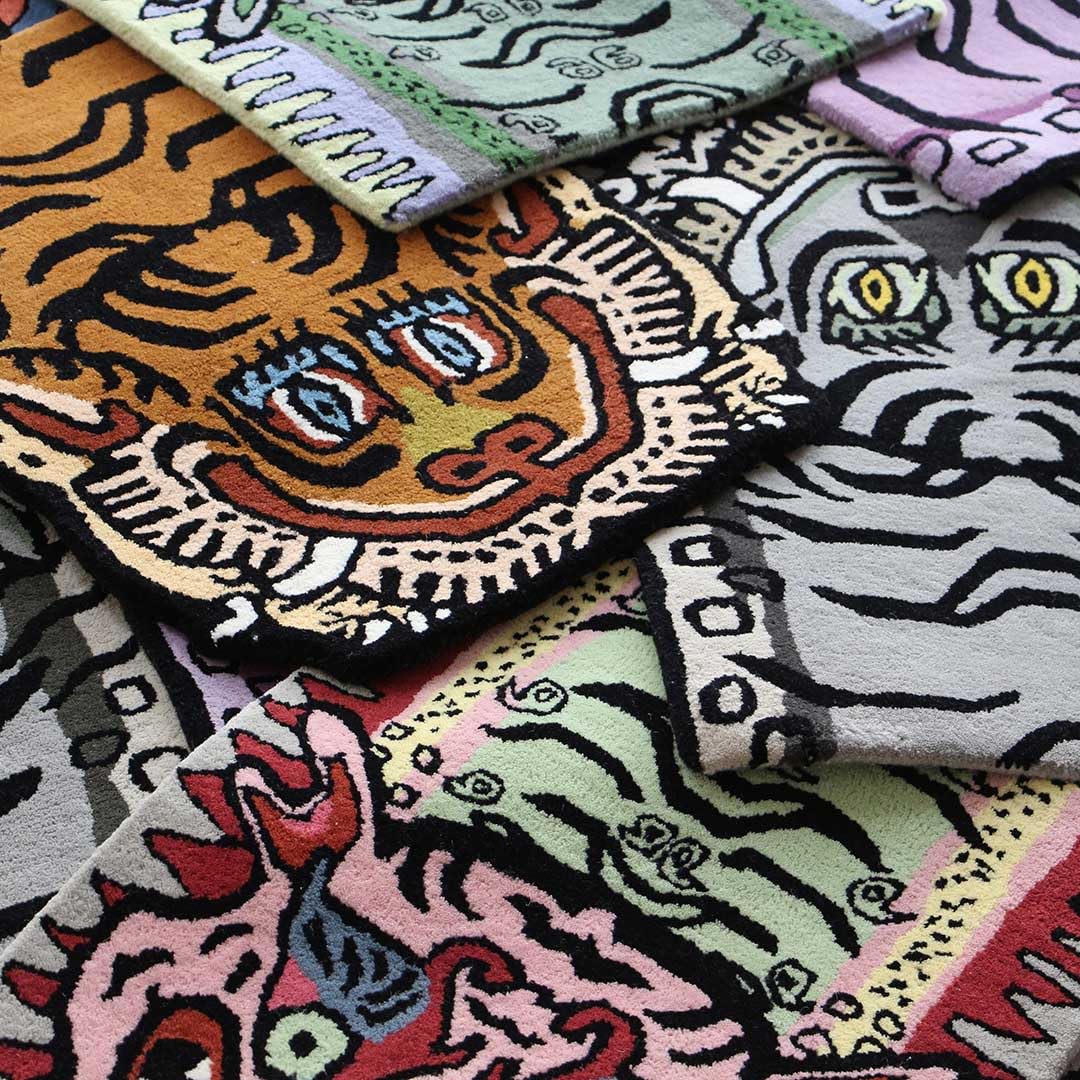 Amazon | チベタンタイガーラグ TIBETAN TIGER RUG H1-75 W70×D50cm