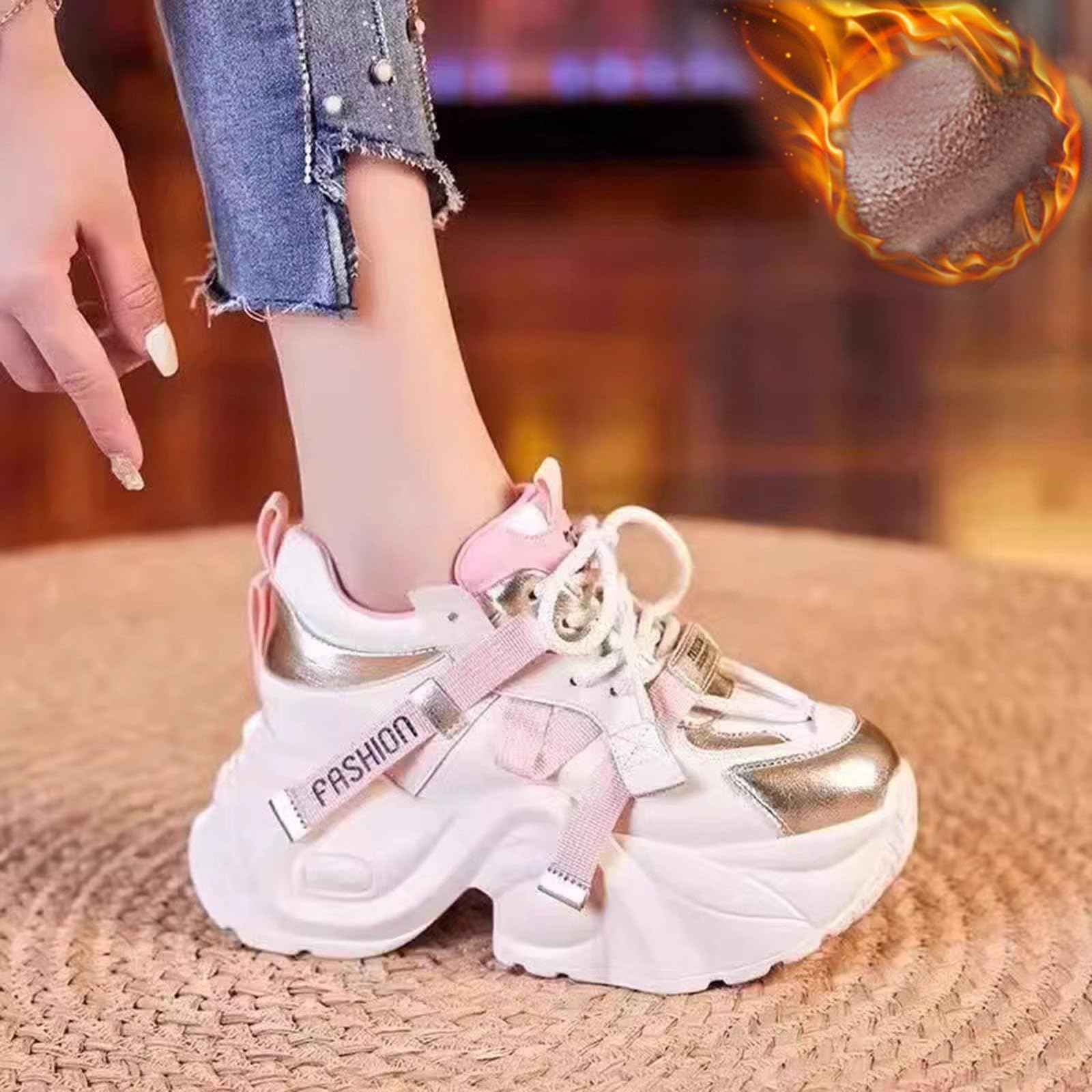 Scarpe Comode per Camminare Pianta Larga Comode Scarpe Bianche Donna