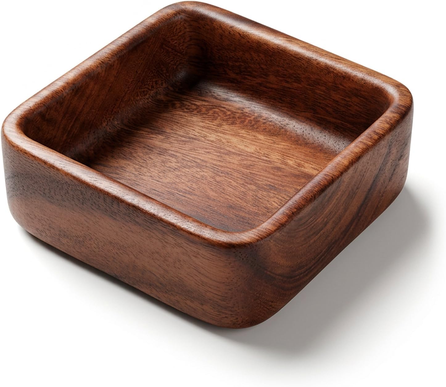 Walnut Wood Ring Tray Square Ring Holder Small Jewelry Dish for Women Men