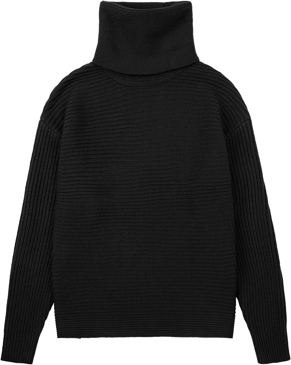 chouyatou Women's Turtleneck 2 Piece Outfits Ribbed Knit Sweater Midi Pencil Skirt Set - Image 2