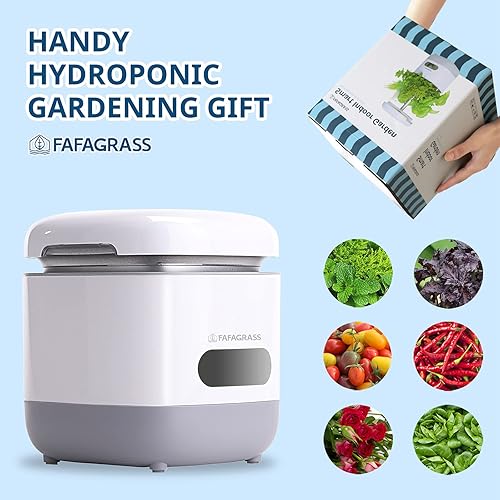 Miniatura 3 de Sistema de cultivo hidropónico de jardín interior, kit de germinación de plantas FAFAGRASS Mini kit de jardín de hierbas para encimera de lámpara de