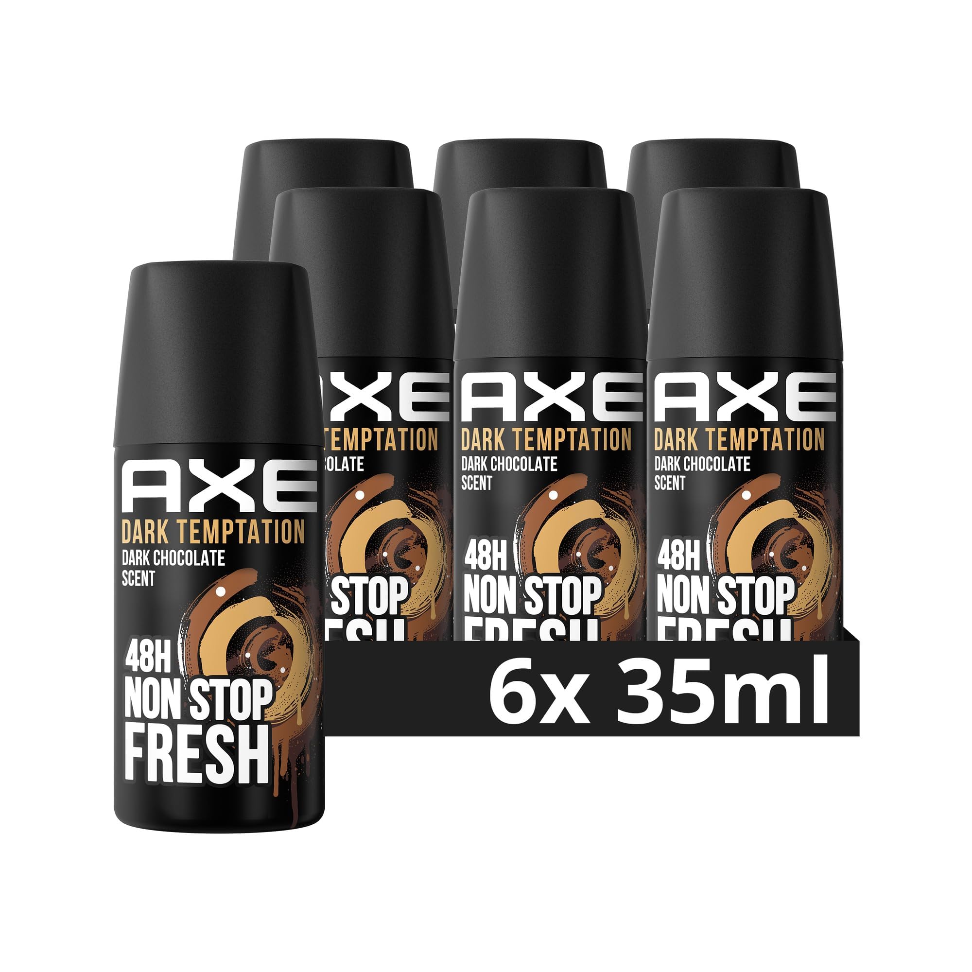 AXE Dezodorant Dark Temptation bez aluminium, 6 x 35 ml