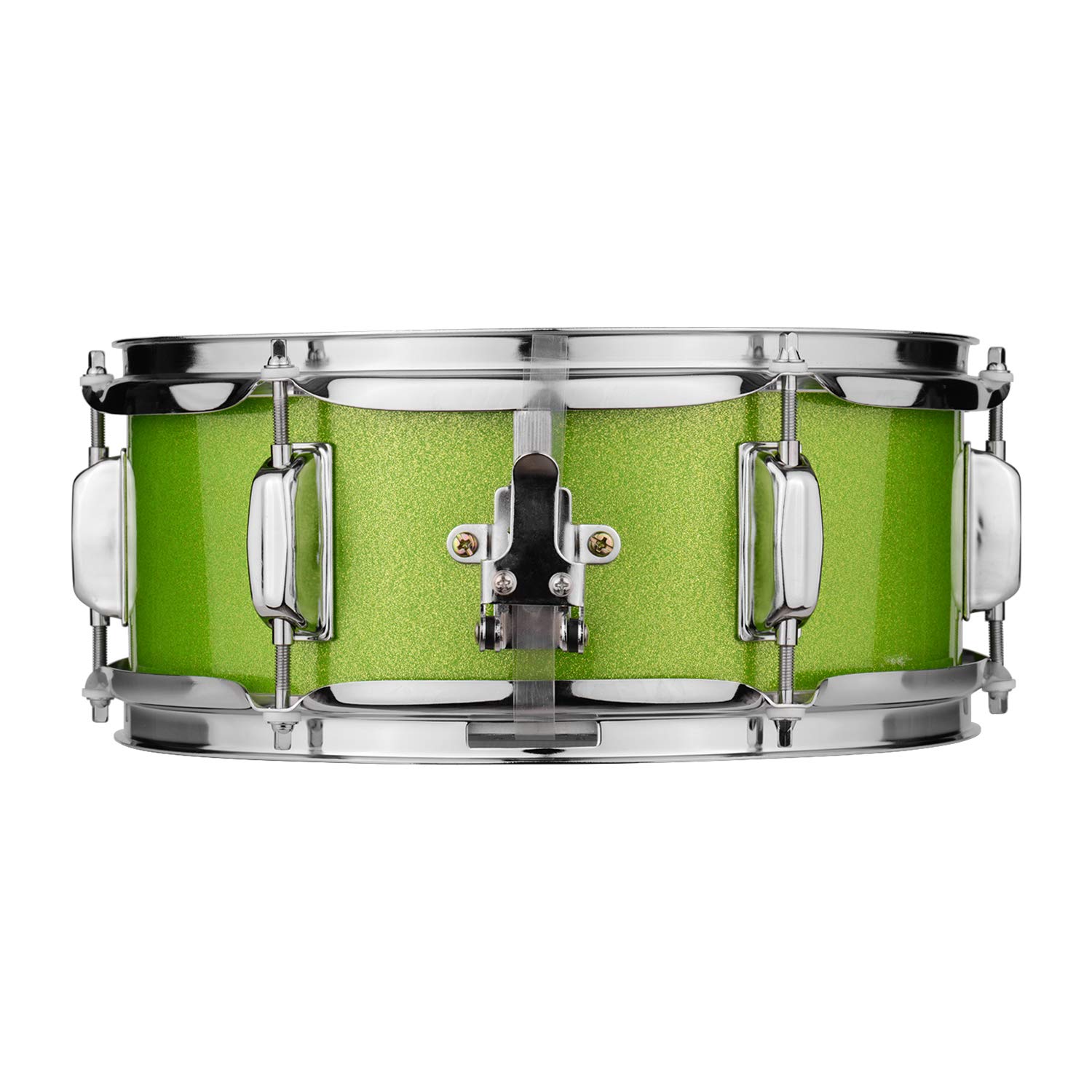 Snare Drum, 12 Zoll Snare-Drum-Fell Marching Drum Set mit Drumsticks Stimmschlüssel Schulterriemen, Percussion Instrument für Anfänger Marschtrommel Übungskit (Grün)