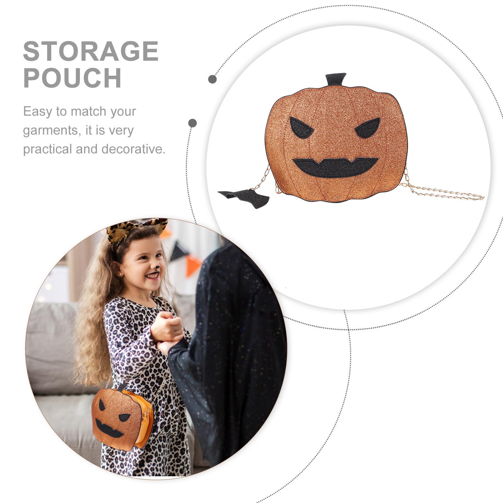 STOBAZA Borsa Donna a Tracolla Paillettes e Catena, Argento Pu | Stile Halloween, Formato Compatto e Portatile, Design Versatile per Uso Quotidiano