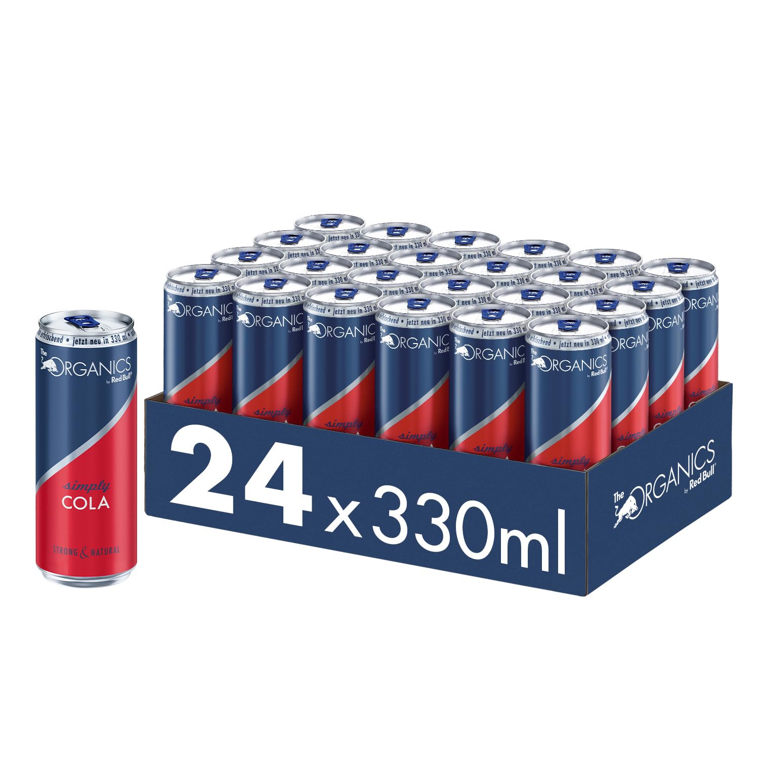 Organics Simply Cola by Red Bull 330ml - 24er Palette Dosen - koffeinhaltiges Bio-Getränk 100% natürliche Zutaten, EINWEG (24 x 330 ml)