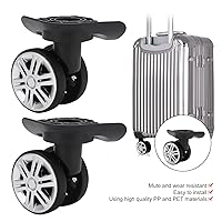 Vista 1 de VGEBY Rueda de maleta, 2 piezas, ruedas de equipaje, ruedas de maleta, ruedas de repuesto silenciosas de doble fila