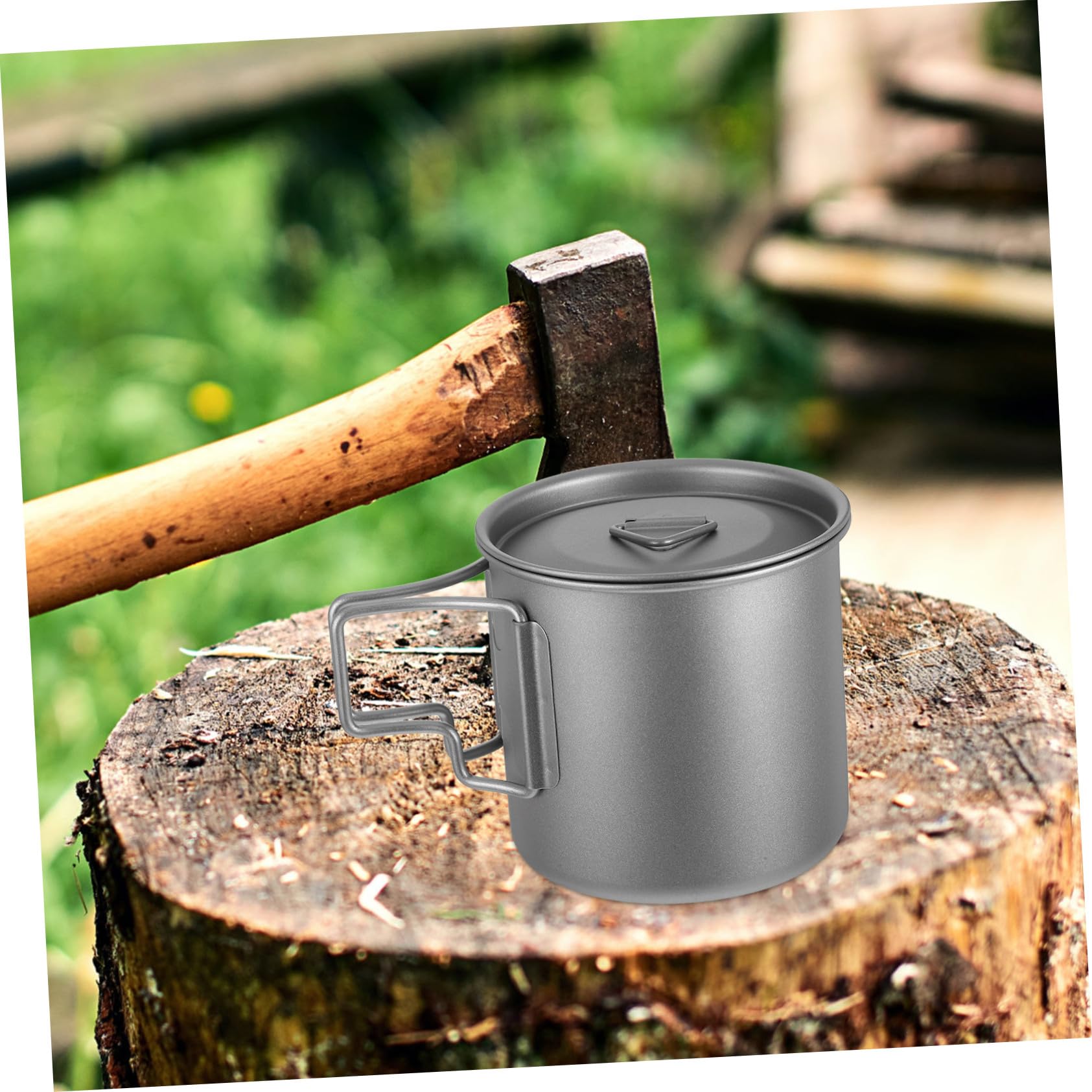 Titanbecher Mit Deckel Zum Camping Faltbarer Becher Aus Titan Für Reisen Isolierter Kaffeebecher Aus Titan Für Outdoor-aktivitäten Wiederverwendbarer Becher Für Wandern