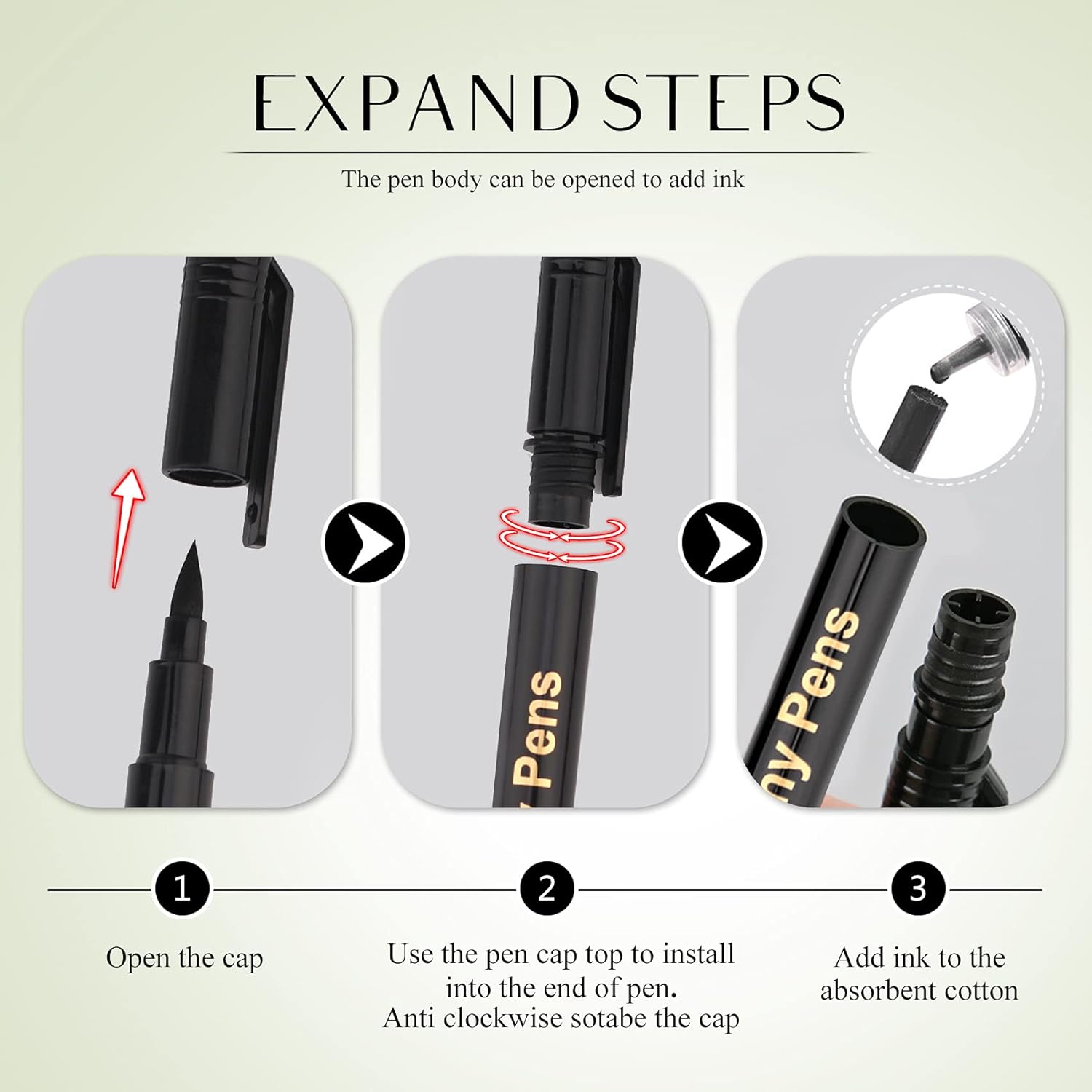 Calligraphy Pens, Soft & Hard Tip Brush Markers Set, Black Ink Refillable Hand Lettering Pens，Black Ink Markers Set for Beginners Writing, Art Drawings, Water Color Illustrations, Journaling (6 Pcs) : Office Products