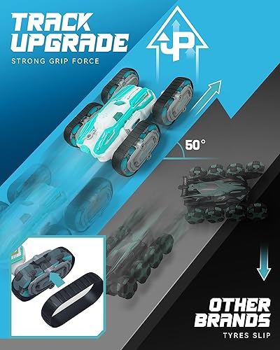 Miniatura 10 de 8WD - Auto de acrobacias a control remoto controlado a mano, detección de gestos con control remoto para niños de 8 a 13 años, juguetes de escalada