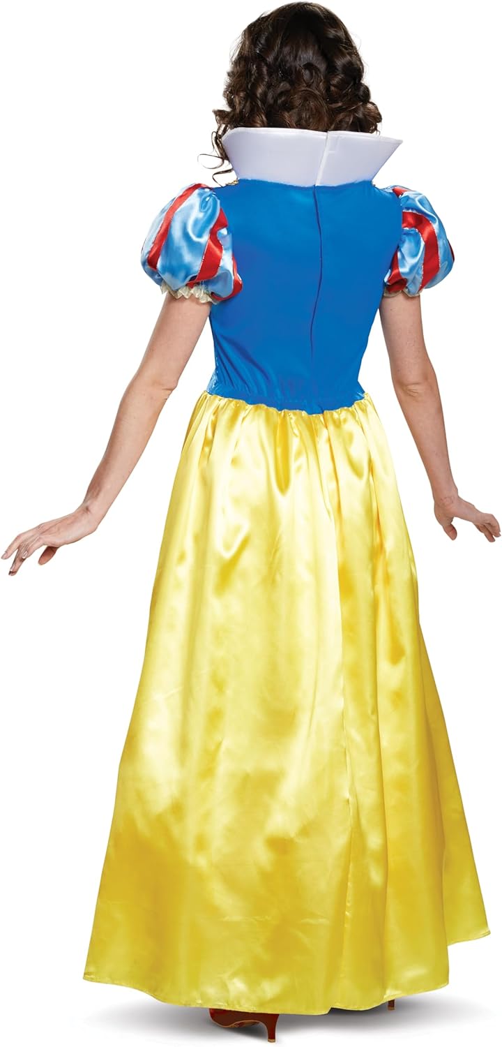 Disguise womens Snow White Costume, Official Disney Princess Snow White Deluxe Costume Dress - Image 2