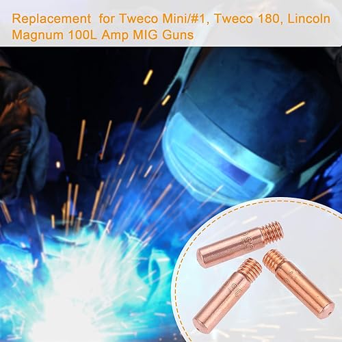 Miniatura 3 de 30 puntas de contacto de soldadura Mig 11-35 0.035 "compatibles con Tweco Mini#1, Tweco 180, Lincoln Magnum 100L Amp MIG pistola de soldadura
