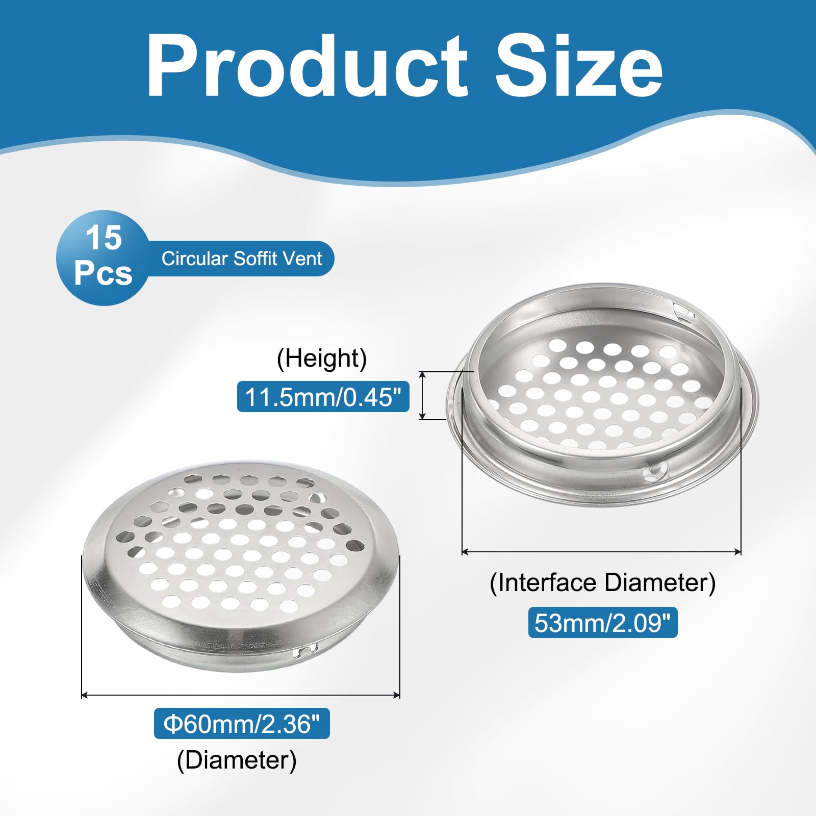 PATIKIL 60mm Circular Air Vents - Image 2