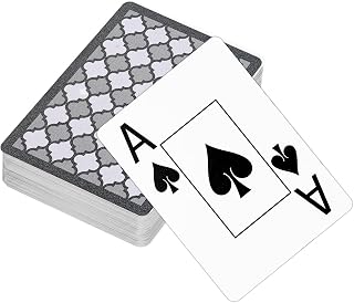 Teskyer Waterproof Plastic Playing Cards, 1 Decks, Large Index Black | 100% Waterproof PVC, Smooth Shuffle, Washable & Reusable, Durable Decks for Travel, Camping & Family Games