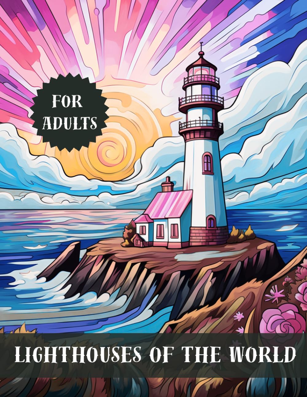 Lighthouses of the World Coloring Book: A Relaxing Adult Coloring Book Featuring Majestic Coastal Beacons and Scenic Ocean Views