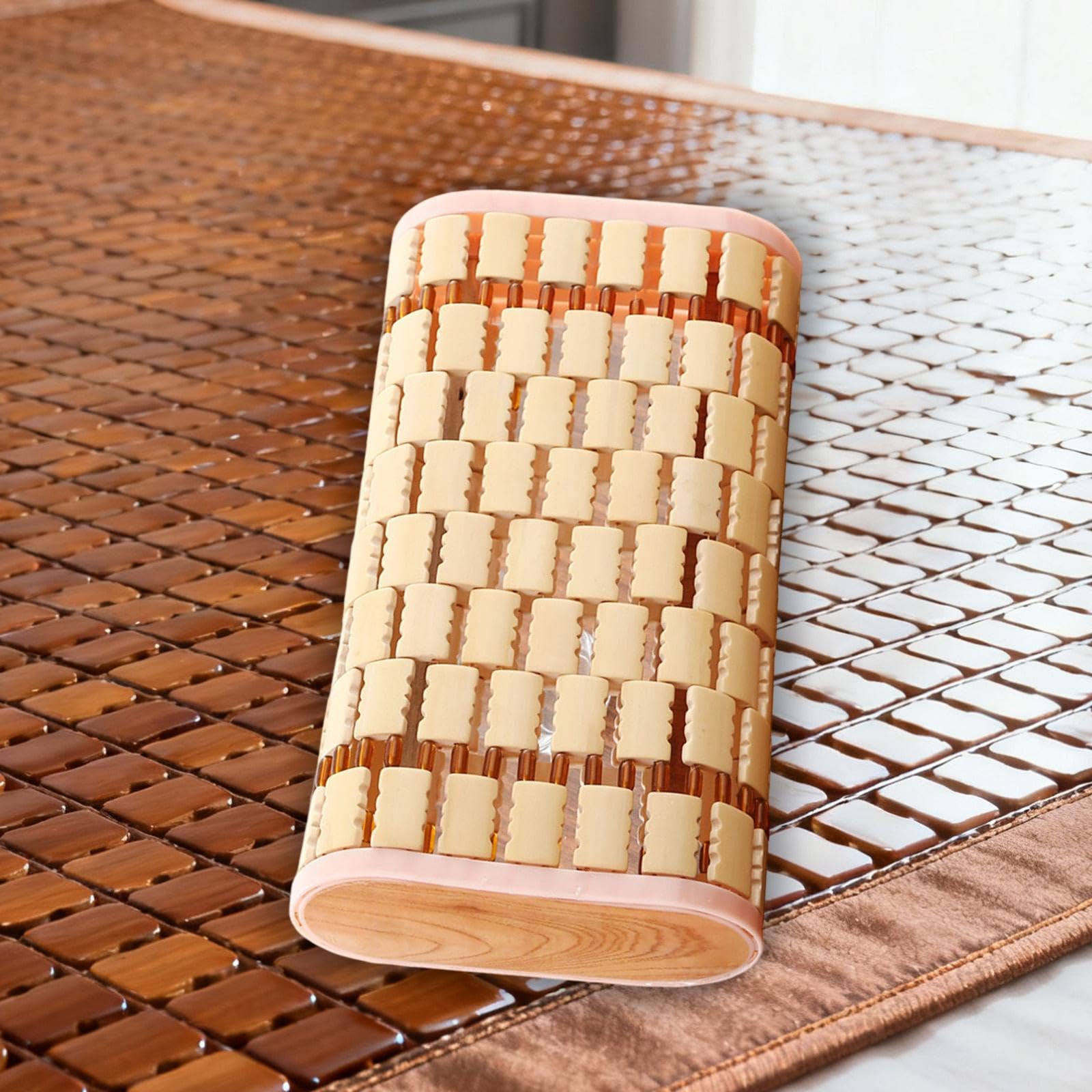 Bambus Nackenkissen Atmungsaktives Kopfsttzenkissen Sauna Handgefertigt  Cervical Kissen Ergonomisch fr Stabile Untersttzung fr Zuhause Spa  Sommer, Perlen : Amazon.de: Kche, Haushalt & Wohnen