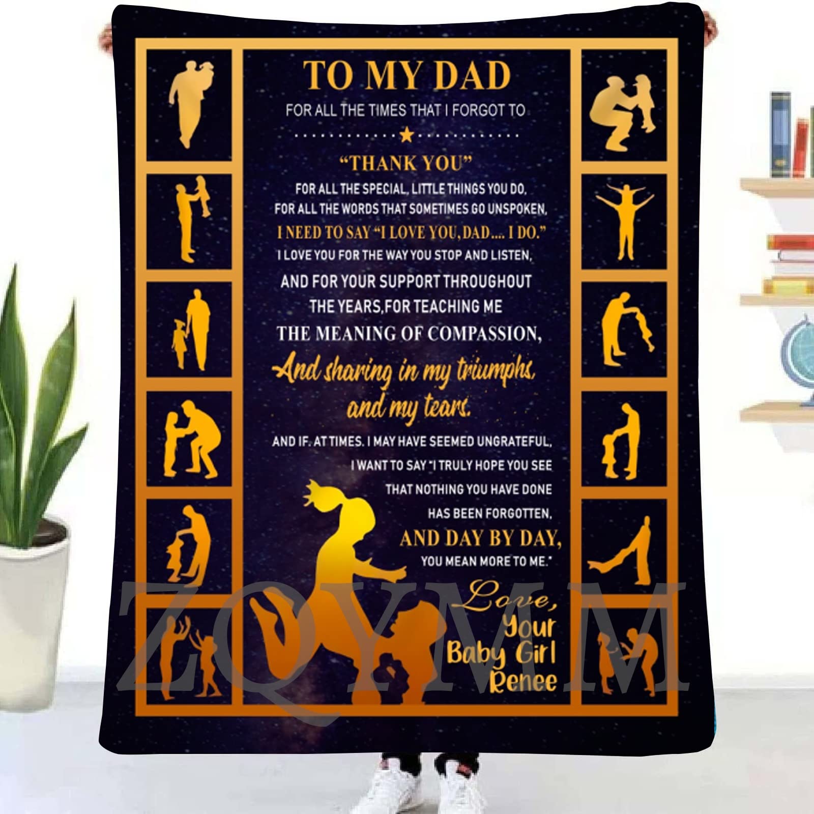 Order My Dear Daughter Youre So Special To Me Sherpa Fleece Blanket