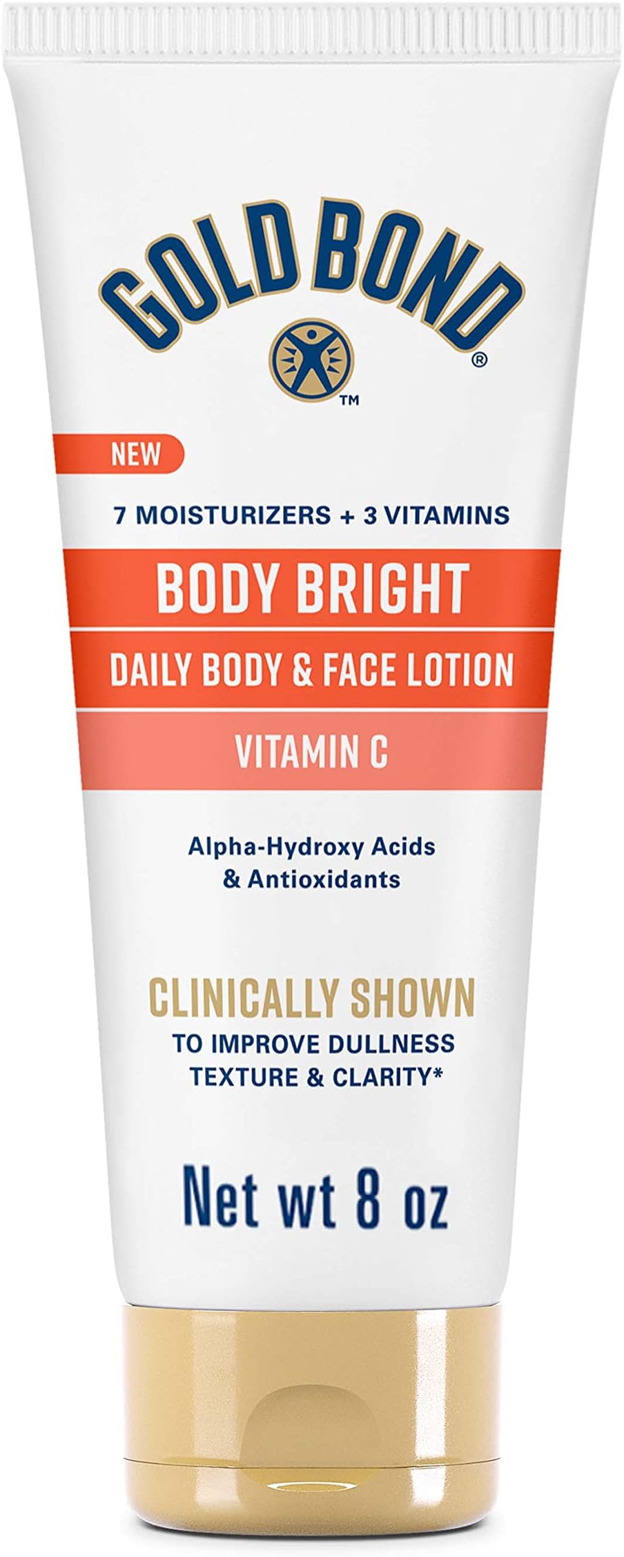 Gold Bond Body Bright Daily Body & Face Lotion With Vitamin C, 8 oz.