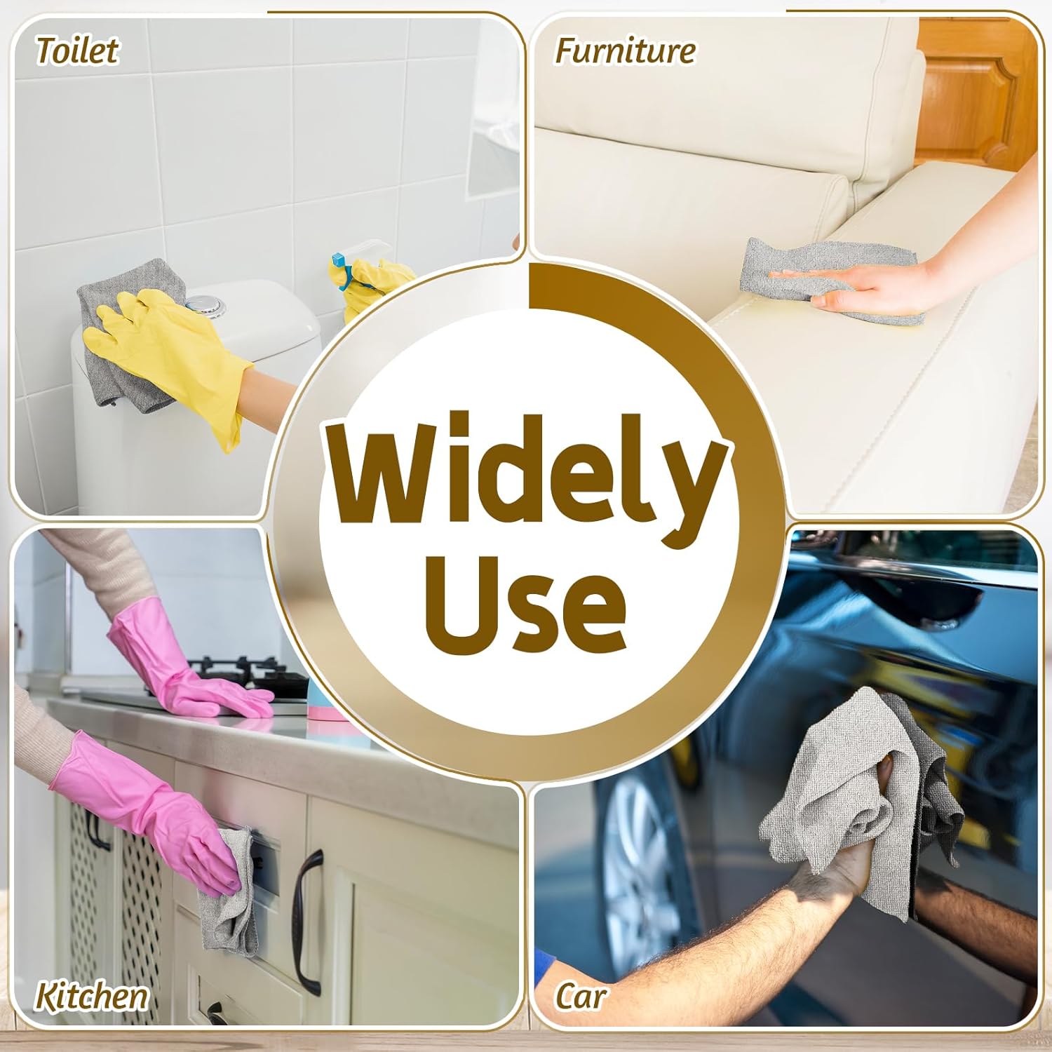 OJYUDD 75 Pack Microfiber Cleaning Cloth Roll,Reusable Tear Away Towels,Washable Ultra Absorbent Cleaning Rags for House,Car,Glass,Garage,Kitchen or Shop(Grey) - Image 5