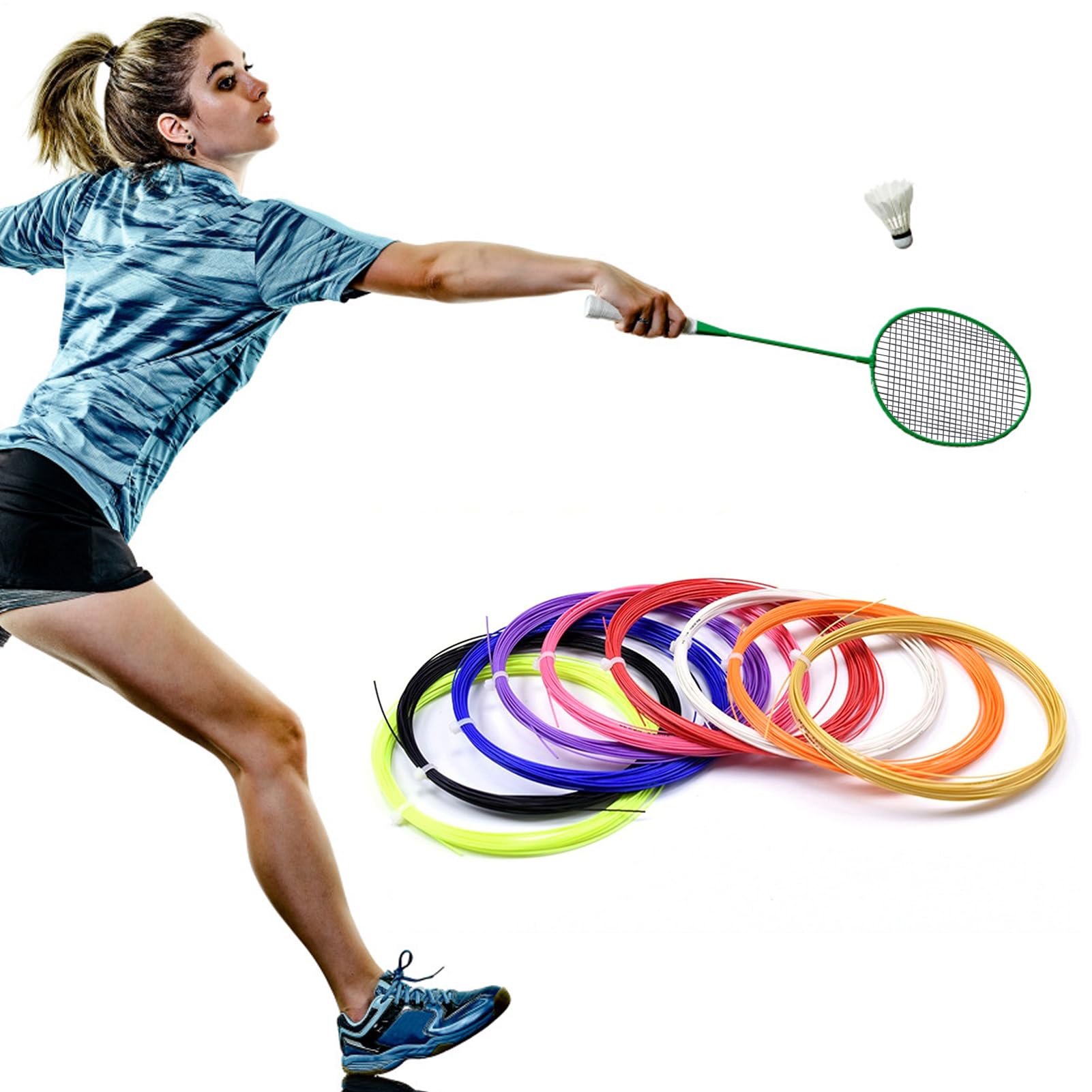 Corde de badminton Bg65 – Lignes de raquettes résistantes à l'usure, raquette d'entraînement sportif longue durée pour tension du poignet | Bobine de cordage de raquette pour professionnels amateurs