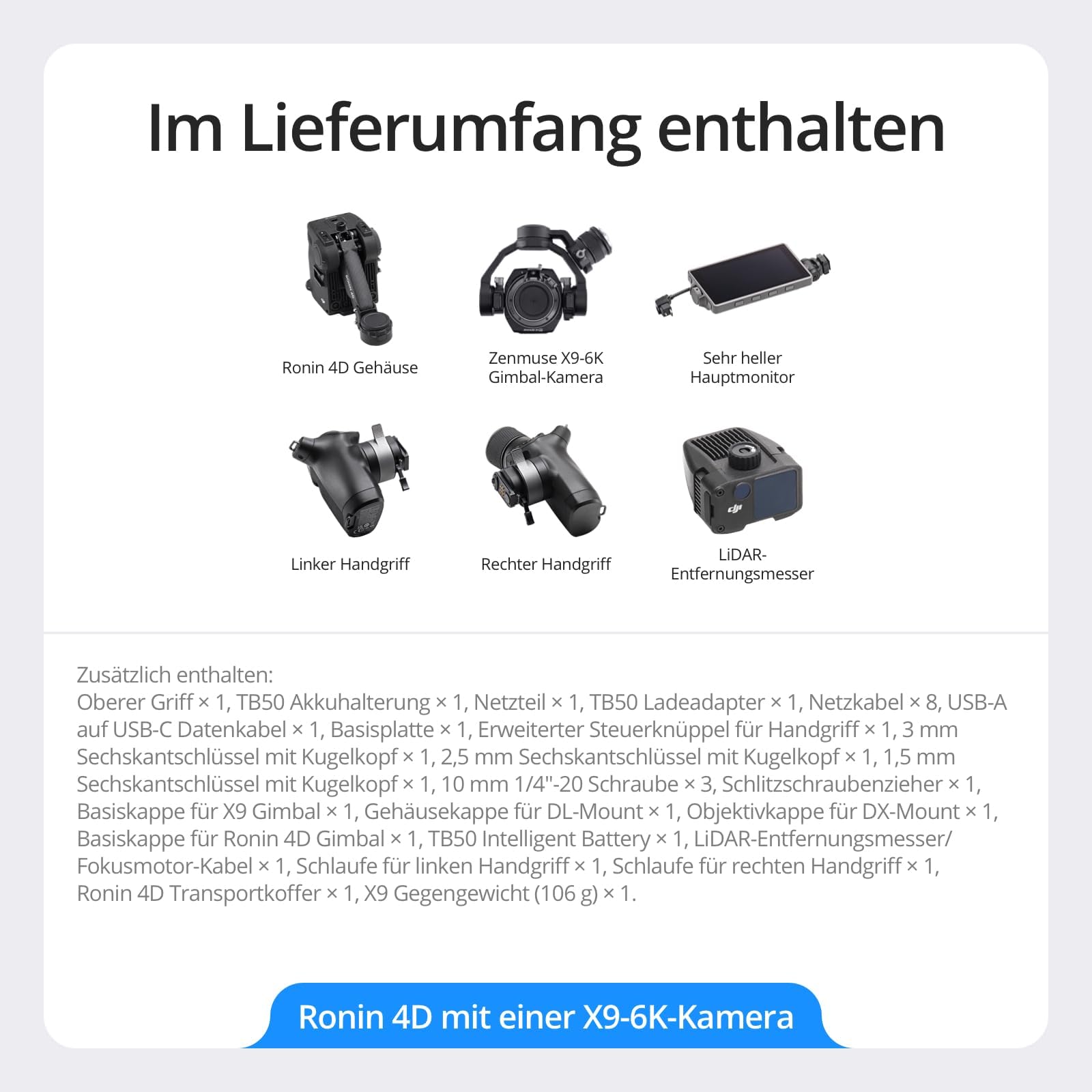 DJI Ronin 4D 4-Axis 6K Cinema Camera Combo Kit