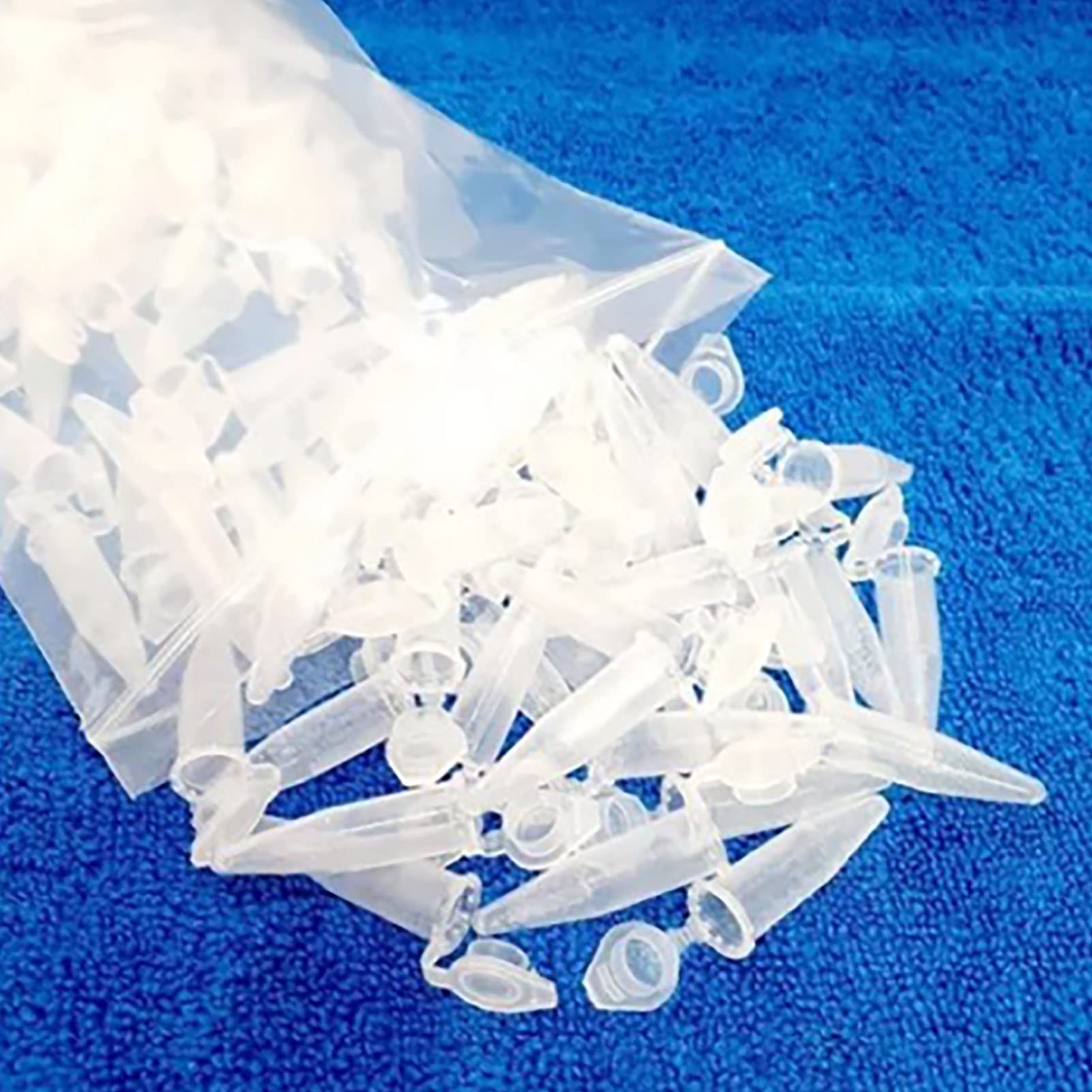 1000 Microprovette Coniche 0,5 Ml Con Tappo A Scatto - Per Laboratorio, Campionamento, Trasparenti