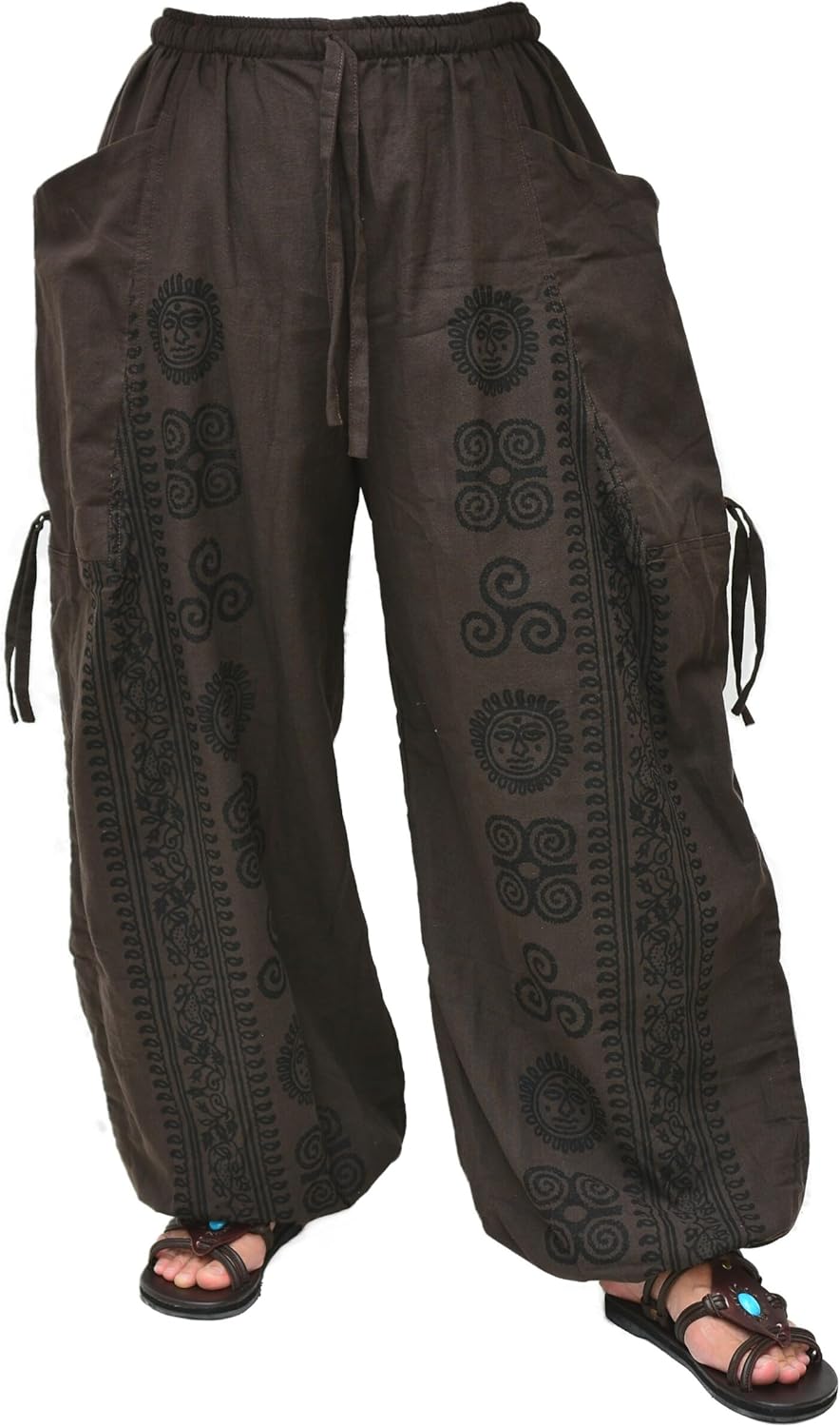 Siamrose Yoga Harem Pants Men Women Baggy Casual Lounge Trousers Adjustable Length 2 Pockets