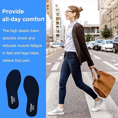 Miniatura 10 de Plantillas de espuma viscoelástica para hombres y mujeres, insertos de zapatos de repuesto para botas de trabajo, zapatos de correr, zapatos de