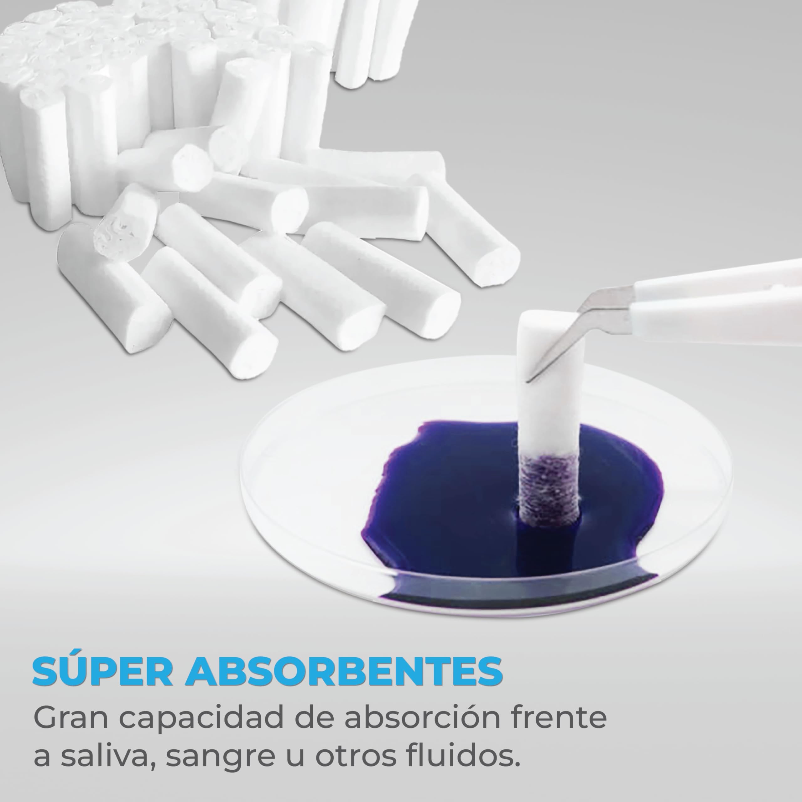 Rollos de Algodón Dental 15 Piezas (600 Rollos) para Sangrado Nasal o Bucal