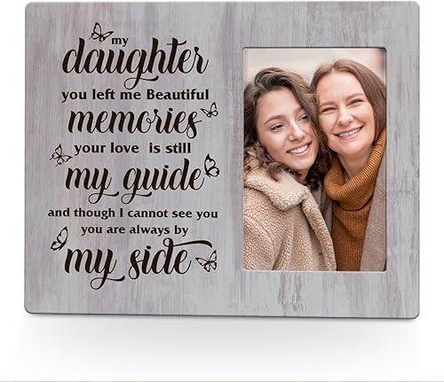 Marco de mesa de pared, marco de fotos de regalo, regalos conmemorativos para la pérdida de la hija, regalos de condolencias por pérdida de un ser