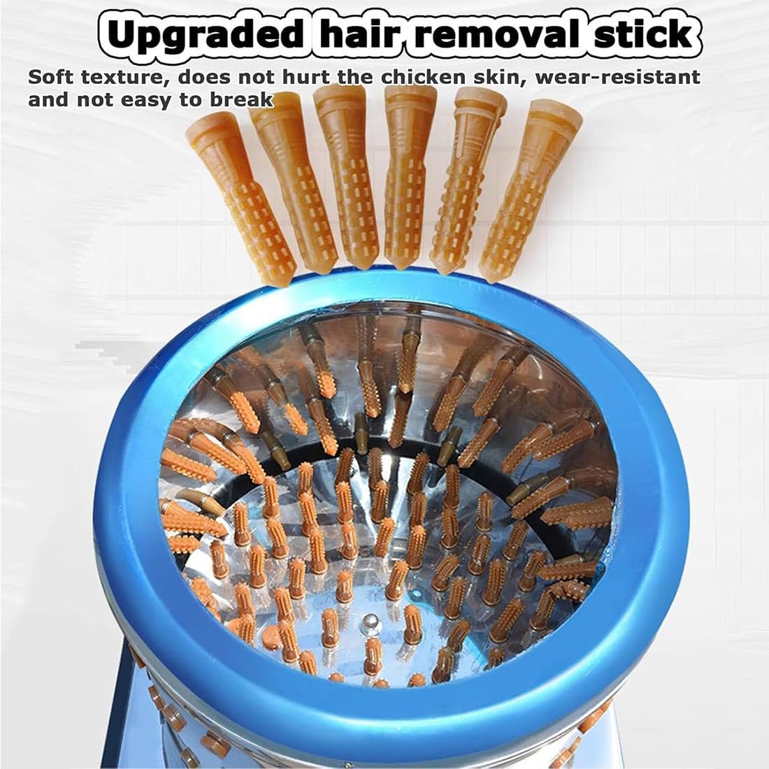 Máquina automática de desplumado de plumas de acero inoxidable para desplumar aves de corral de ganso de pato, ganso, granja, herramienta de desplumado de 40 L