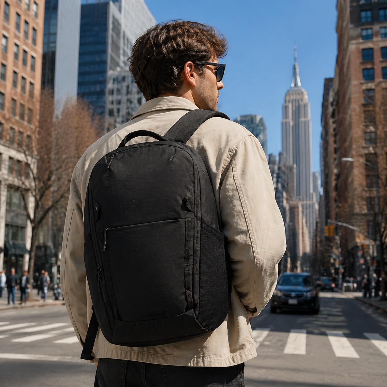 Travel Backpack for Women & Men Laptop Backpack 15.6 Inch Laptop Mochila Casual Daypack for Weekender Business Hiking,Black
