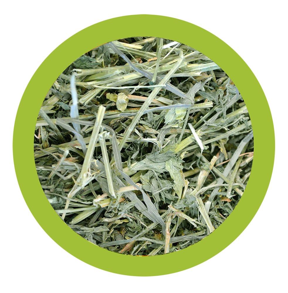 Paglianatura Zestaw 6 naturalnych worków na siano 1300 g z lucerną — żywność bogata w błonnik, białko i wapń dla królików, świnek morskich i gryzoni — 100% naturalny