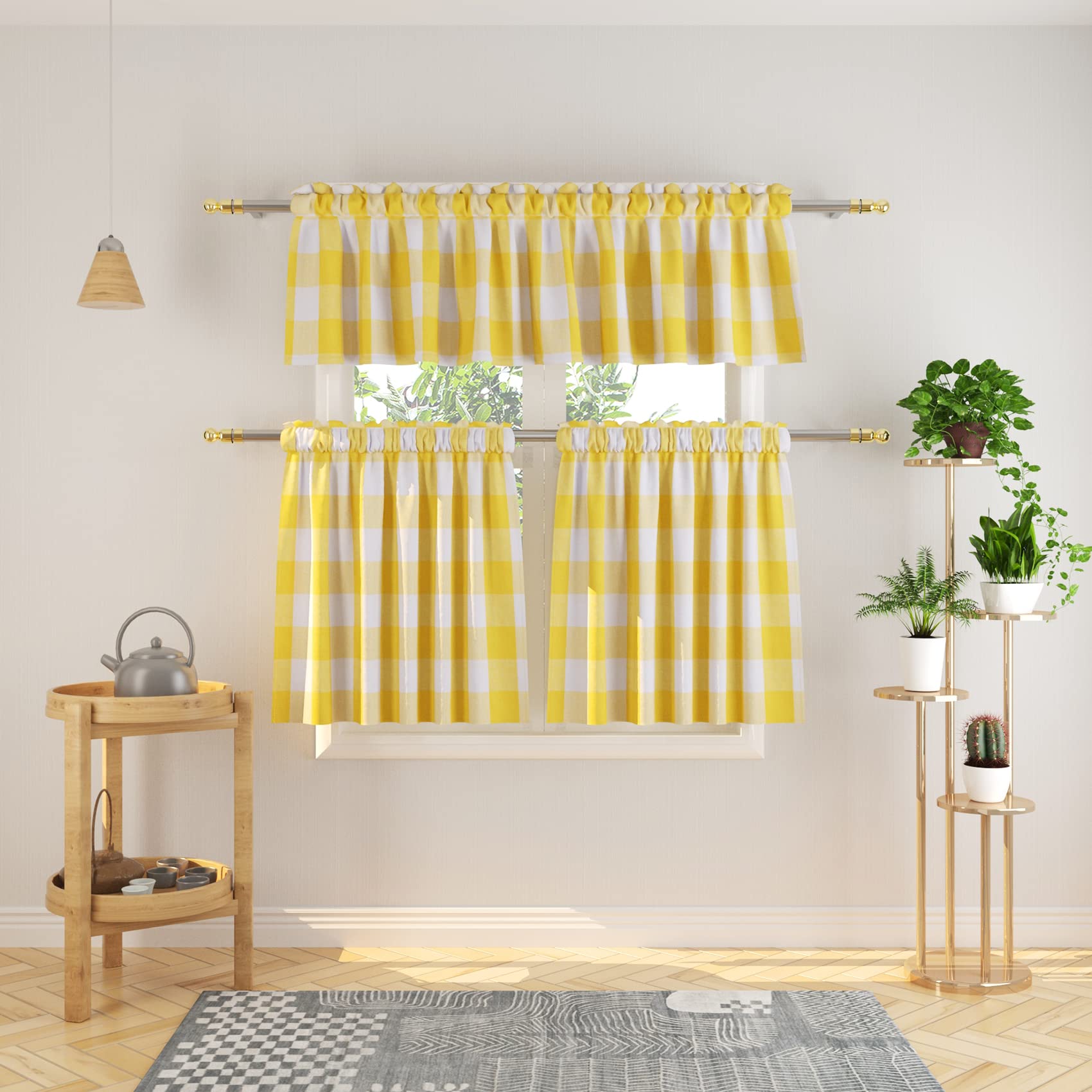 Amazon｜NATUS WEAVER バランスカーテン 長さ14インチ 1パネルカーテン
